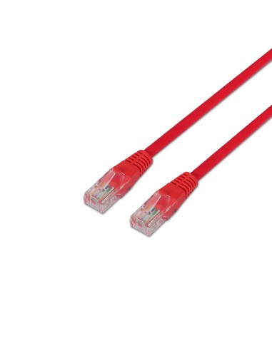 Aisens Cable de Red Latiguillo RJ45 Cat.6 UTP AWG24 - 1.0m - 10 100 1000 Mbit s - Color Rojo