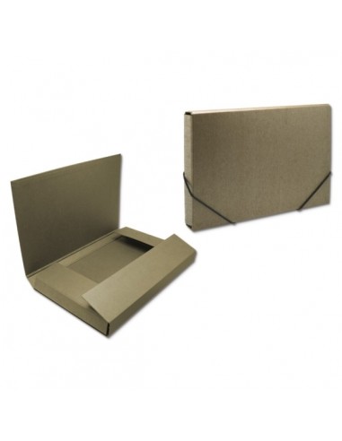 Bismark Carpeta para Proyectos - Medidas 350x230x50mm - Fabricada en Carton - Cierre con Gomas - Color Marron