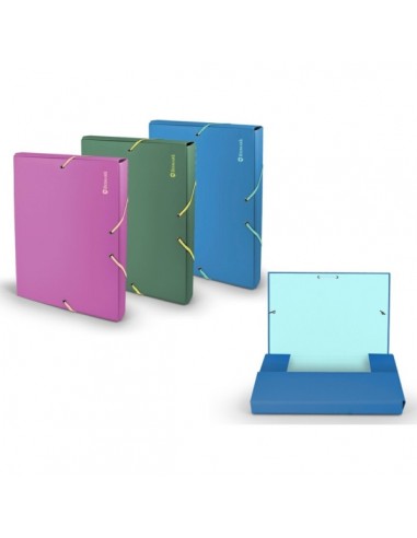 Bismark Carpeta para Proyectos A4 - Medidas 240x320x30mm - Fabricada en Polipropileno - Cierre con Gomas - Colores Surtidos