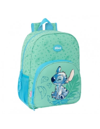 Safta Stitch Aloha Mochila - Adaptable a Carro - Asa de Mano - 33x42x14cm - Color Verde