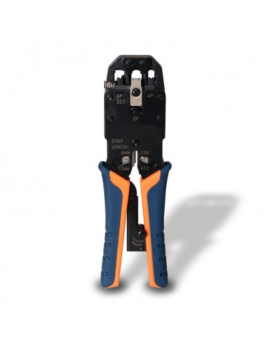 Aisens Tenaza Metalica de Crimpar RJ10 RJ11 RJ12 RJ45 de Carraca - Color Negro