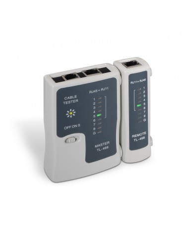 Aisens Testeador para Cable RJ11 RJ12 RJ45 - Color Gris