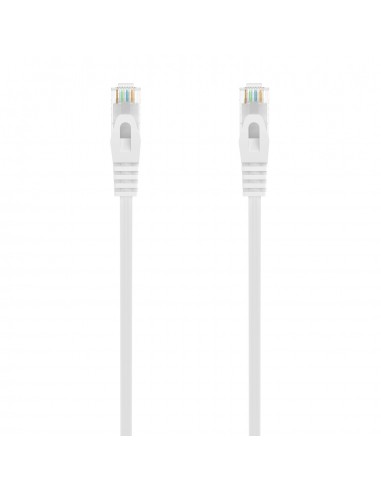 Aisens Cable de Red Latiguillo RJ45 LSZH CAT.6A 500 MHZ UTP AWG24 - 25CM - Color Blanco