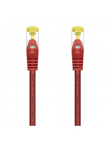 Aisens Cable de Red Latiguillo RJ45 LSZH Cat.7 600 MHz S FTP PIMF AWG26 - 25cm - Color Rojo