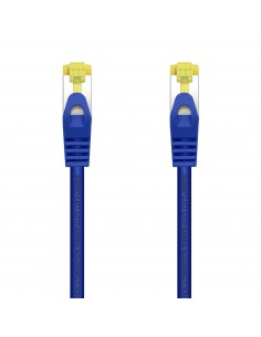 Aisens Cable de Red Latiguillo RJ45 LSZH Cat.7 600 MHz S FTP PIMF AWG26 - 25cm - Color Azul