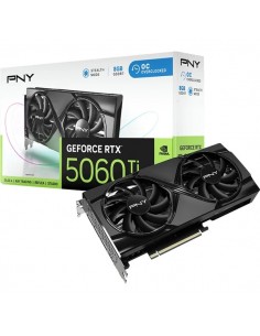PNY GeForce RTX 5060 Ti Tarjeta Grafica 16GB GDDR7 Overclocked Dual Fan Reflex 2 AI NVIDIA DLSS4