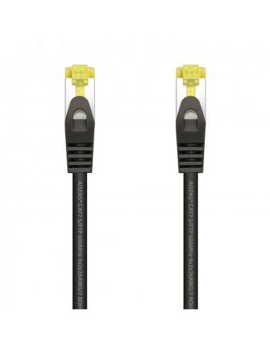 Aisens Cable de Red Latiguillo RJ45 LSZH Cat.7 600 MHz S FTP PIMF AWG26 - 2.0M - Color Negro