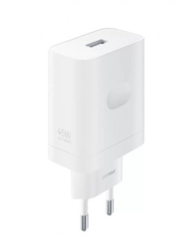 Realme SuperVOOC Cargador de Pared 45W - USB 2.0 - Carga Rapida - Color Blanco