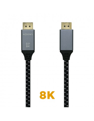 Aisens Cable Displayport V1.4 8K@60hz - DP M-DP M - 1.0m - Color Gris