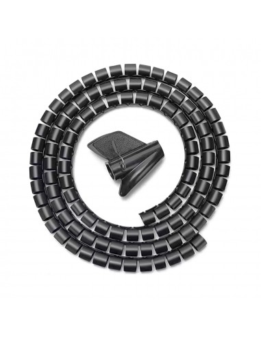 Aisens Organizador De Cable En Espiral 25mm - 1.0m - Color Negro
