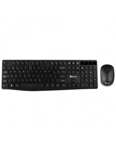 NGS Allure Pack Inalambrico USB Teclado Multimedia-Raton 1200dpi 3 Botones - Uso Ambidiestro - Color Negro