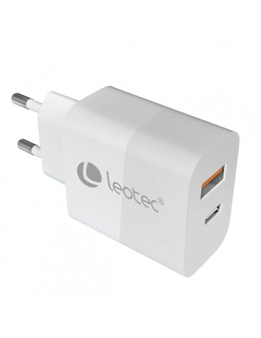Leotec Cargador Universal 20W - 1USB-C PD-1USB-A - Color Blanco