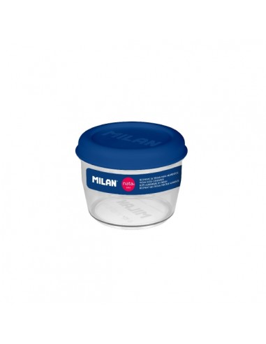Milan Coleccion Nata 624 Fiambrera Hermetica de Tritan Redonda 0.5L - Apta para Microondas-Lavavajillas y Congelador - Libre