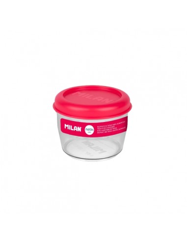 Milan Coleccion Nata 624 Fiambrera Hermetica de Tritan Redonda 0.5L - Apta para Microondas-Lavavajillas y Congelador - Libre