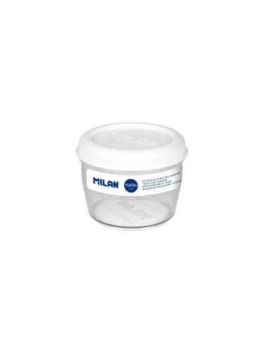 Milan Coleccion Nata 624 Fiambrera Hermetica de Tritan Redonda 0.5L - Apta para Microondas-Lavavajillas y Congelador - Libre