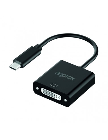 Approx Adaptador USB-C Macho a DVI Hembra - Resolucion hasta 1080P 60Hz - Cable de 13cm