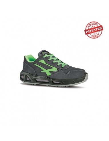 Upower Yoda Carpet S ESD Calzado de Seguridad Bajos - Talla 44 - Cuero Nubuck-Puntera de Aluminio-Hidrofugos-Antiarrugas