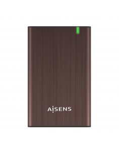 Aisens Caja Externa 2.5-para Discos Duros 9.5mm SATA I-II y III a USB 3.0 USB 3.1 GEN1 - Color Marrón