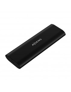 Aisens Caja Externa M.2 (NGFF) para SSD M.2 SATA NVME a USB3.1 GEN2 - Color Negro