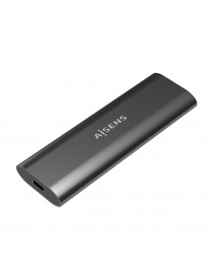 Aisens Caja Externa M.2 (NGFF) para SSD M.2 SATA NVME a USB3.1 GEN2 - Color Gris