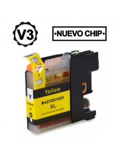 Brother LC123XL LC121XL Amarillo Cartucho de Tinta Generico - Reemplaza LC123Y LC121Y