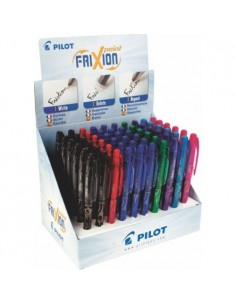 Pilot Frixion Point Expositor de 60 Boligrafos de Gel Borrables - Punta Fina 0.5mm - Trazo 0.25mm - Grip Ergonomico -