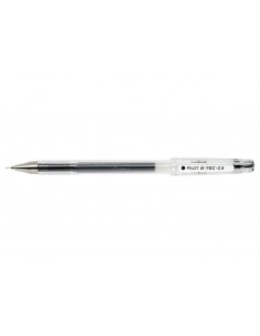 Pilot Boligrafo de Gel G-Tec C4 - Extra Fino - Recargable - Punta de Bola 0.4mm - Trazo 0.2mm - Color Negro