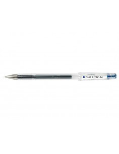Pilot Boligrafo de Gel G-Tec C4 - Extra Fino - Recargable - Punta de Bola 0.4mm - Trazo 0.2mm - Color Azul