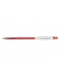 Pilot Boligrafo de Gel G-Tec C4 - Extra Fino - Recargable - Punta de Bola 0.4mm - Trazo 0.2mm - Color Rojo