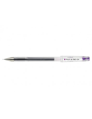 Pilot Boligrafo de Gel G-Tec C4 - Extra Fino - Recargable - Punta de Bola 0.4mm - Trazo 0.2mm - Color Violeta