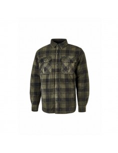 Upower Willow Camisa de Felpa Acolchada - Talla M - Mangas Largas-Interior Guateado-Multiples Bolsillos-Cierre Botones a