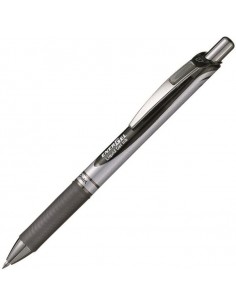 Pentel Energel Boligrafo de Bola Retractil - Punta 0.7mm - Trazo 0.35mm - Tinta Gel - Recargable - Grip de Agarre - Clip de