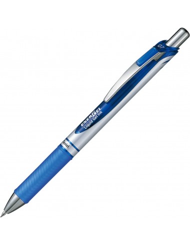 Pentel Energel Boligrafo de Bola Retractil - Punta 0.7mm - Trazo 0.35mm - Tinta Gel - Recargable - Grip de Agarre - Clip de
