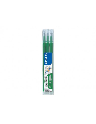 Pilot Recambio de gel borrable para Frixion Ball-Frixion Clicker - Pack de 3 unidades - Punta de bola redonda 0.7mm - Trazo