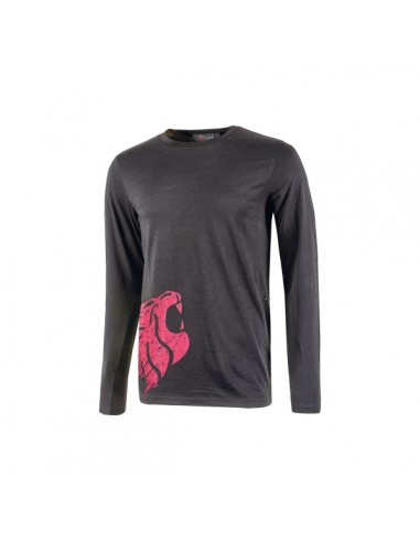 Upower Alien Camiseta de Manga Larga de Algodon - Talla S - Corte Ajustado-Cuello Redondo Acanalado-Impresion Serigrafica