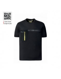 Upower Christal Camiseta Hombre con Termorregulacion Inteligente - Talla 5XL - Efecto Antimicrobiano-Detalles Reflectantes