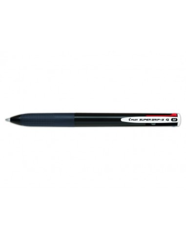 Pilot Boligrafo de Bola Retractil Super Grip G4 - 4 Colores - Punta 1.0mm - Trazo 0.27mm - Cuerpo Negro