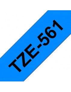 Brother TZe561 Cinta Laminada Generica de Etiquetas - Texto negro sobre fondo azul - Ancho 36mm x 8 metros