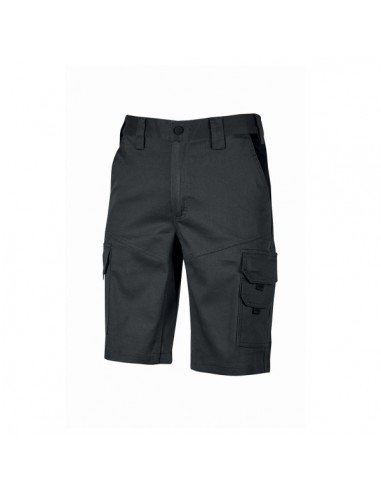 Upower Bonito Pantalones Cortos de Trabajo de Algodon Elastizado - Talla 5XL - Frescos y Comodos-Cinturilla Elastica-Cierre