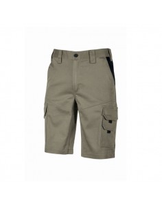 Upower Bonito Pantalones Cortos de Trabajo de Algodon Elastizado - Talla 2XL - Frescos y Comodos-Bolsillos Multifuncionales