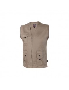 Upower Chica Chaleco Multibolsillos Algodon Elastico - Talla 3XL - Cierre Cremallera Frontal-Bolsillos Multifuncionales con