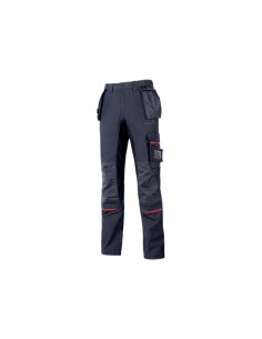 Upower Race Pantalon de Alta Calidad - Talla 52 - Multiples Bolsillos Desmontables-Refuerzos en Cordura-Paneles Elasticos