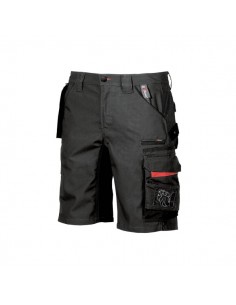 Upower Start Bermuda de Trabajo Funcional - Talla 58 - Bolsillo Desmontable-Multiples Compartimentos-Refuerzos Cordura
