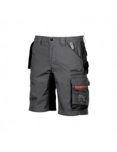 Upower Start Bermuda de Trabajo Funcional - Talla 46 - Bolsillos Desmontables-Compartimentos Multiples-Refuerzos Cordura