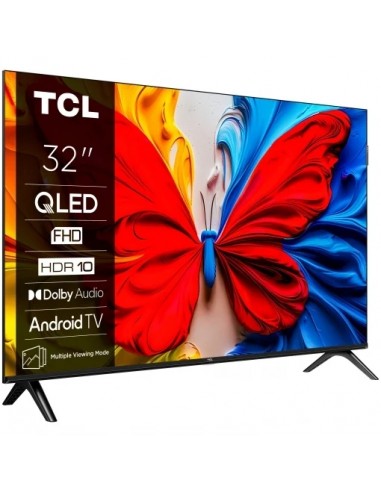 TCL 32S5K Televisor Smart TV 32" QLED FullHD HDR 10 Android TV - WiFi-HDMI-Bluetooth 5.0 - VESA 100x100mm - Color Negro