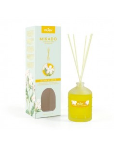 Prady Ambientador Mikado Jazmin Blanco - Frasco de Cristal 100 ml y Varitas Difusoras