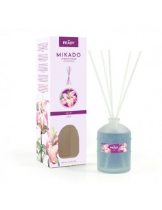 Prady Ambientador Mikado Lily - Frasco de Cristal 100 ml y Varitas Difusoras