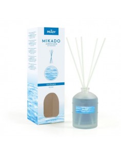 Prady Ambientador Mikado Oceano - Frasco de Cristal 100 ml y Varitas Difusoras