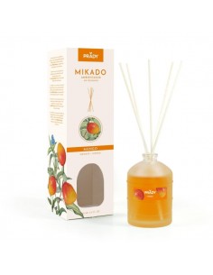 Prady Ambientador Mikado Mango - Frasco de Cristal 100 ml y Varitas Difusoras