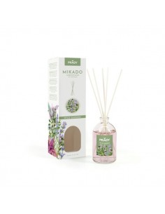 Prady Ambientador Mikado Wild Garden - Frasco de Cristal 100 ml y Varitas Difusoras